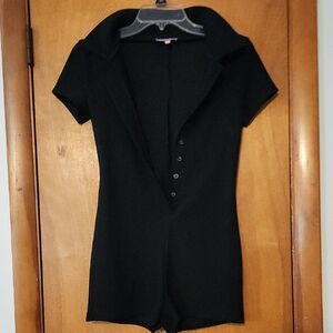 Edikted Black Short Sleeve Romper